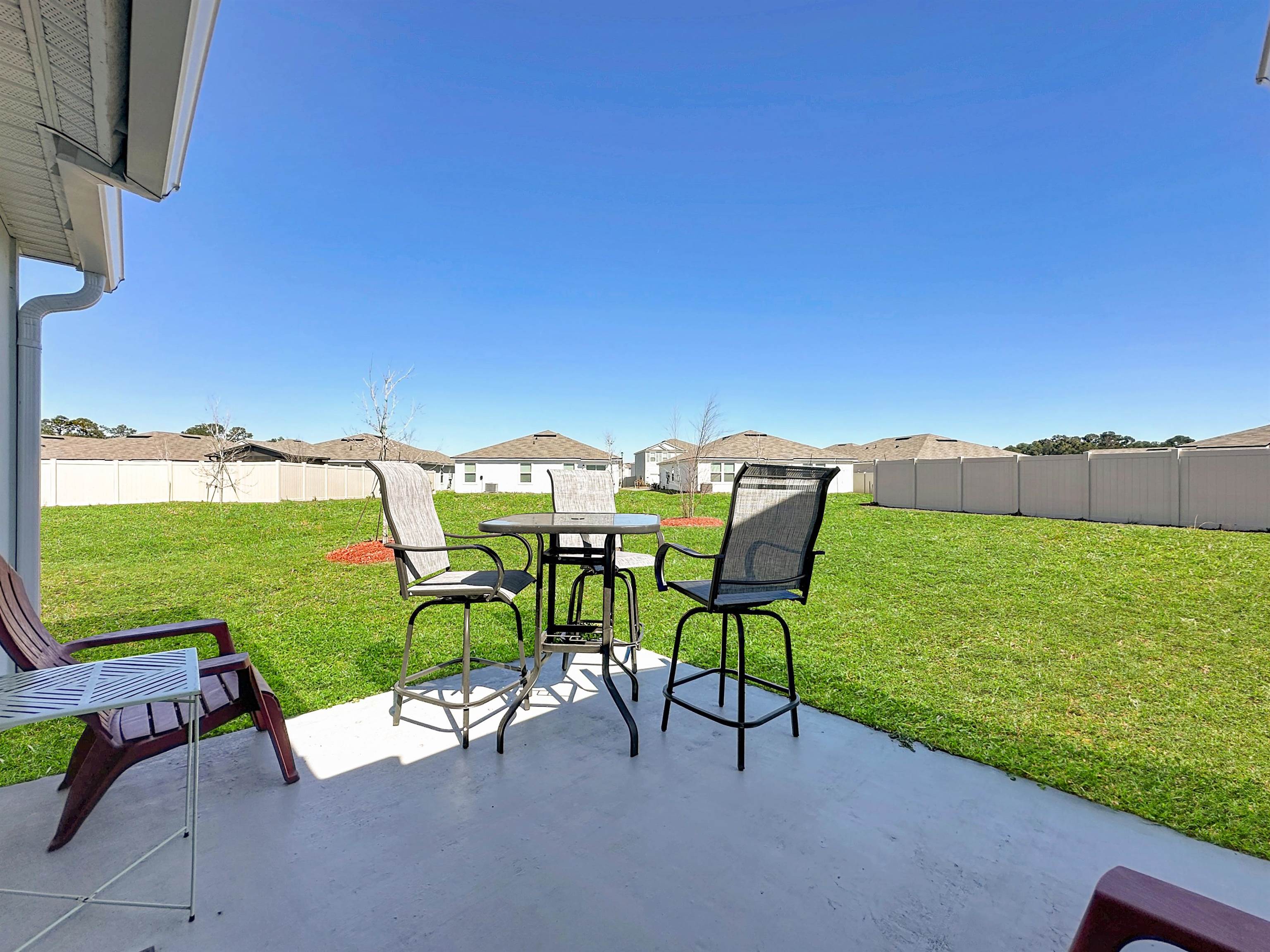 16 Encanto Way Street St. Augustine, FL 32084 - Photo 35 of 56 Fenced backyard featuring a patio area and a residential view