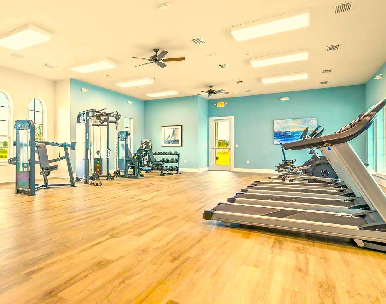 16 Encanto Way Street St. Augustine, FL 32084 - Photo 53 of 56 Workout area with a ceiling fan