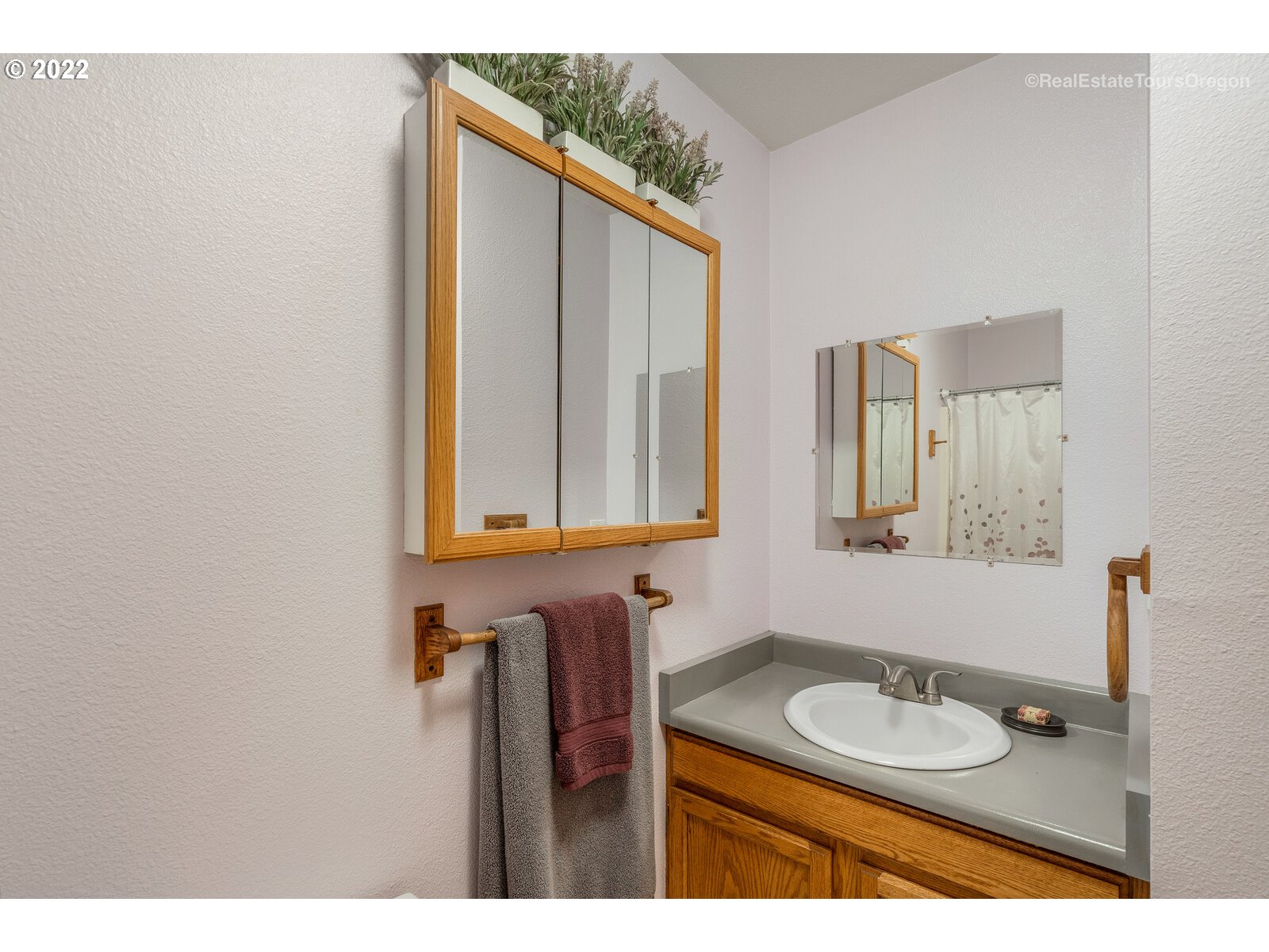 12715 South Casto Road Oregon City, OR 97045 - Photo 21 of 32 a bathroom with a sink and a mirror