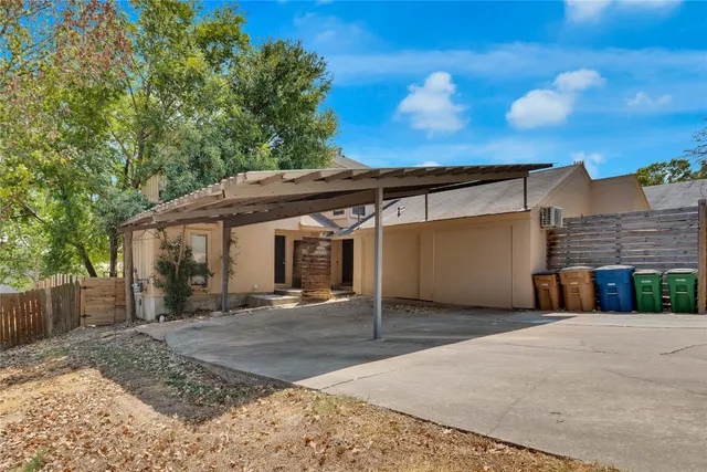a view of a house with a patio