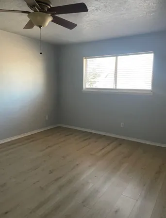 an empty room with a window