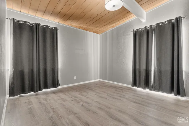 a view of a room with a walk in closet
