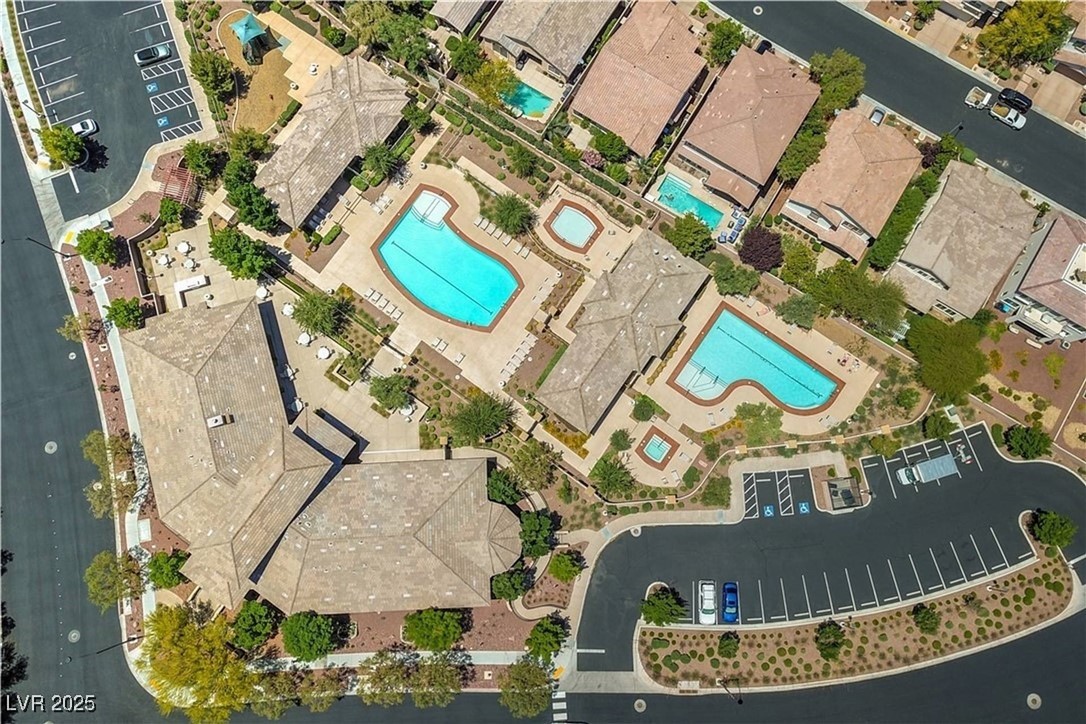 10523 Laurel Mountain Lane Las Vegas, NV 89166 - Photo 24 of 36 Aerial view of community featuring a pool area