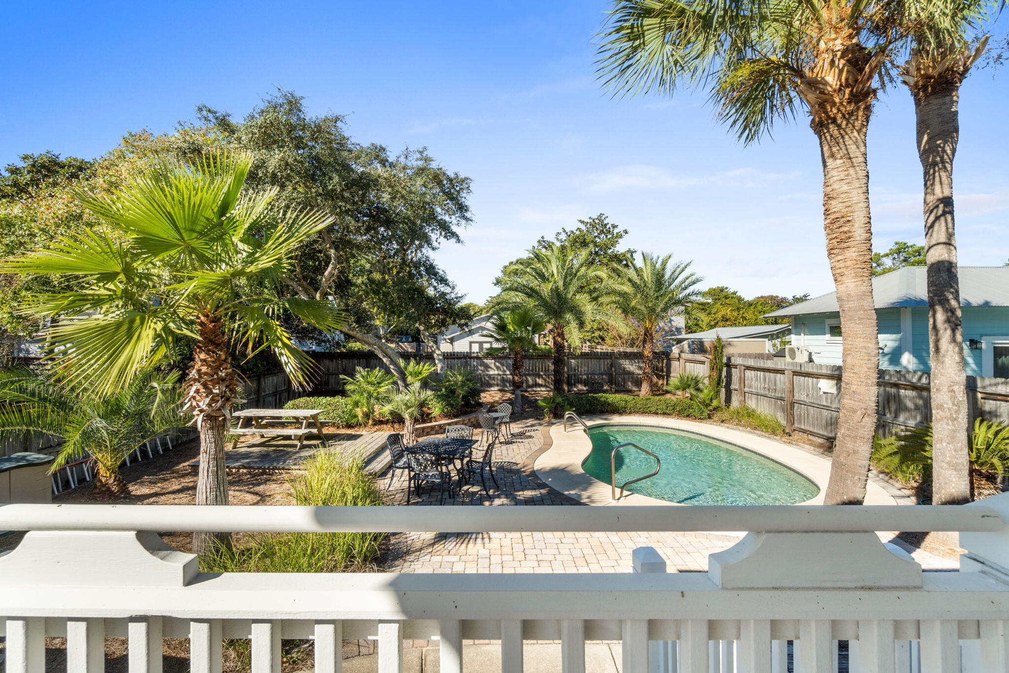 80 Dolphin Street Destin, FL 32541 - Photo 28 of 34 a view of yard with swimming pool and seating