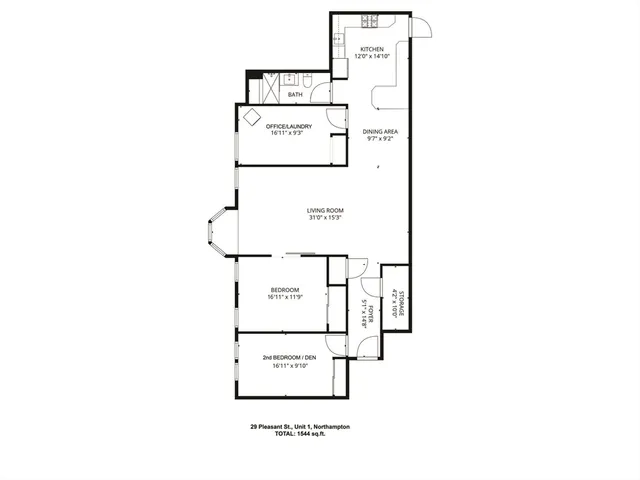 $449,000 | 29 Pleasant Street, Unit 1, Northampton, MA 01060