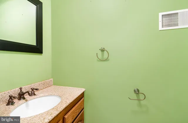 a view of a garage with wooden wall
