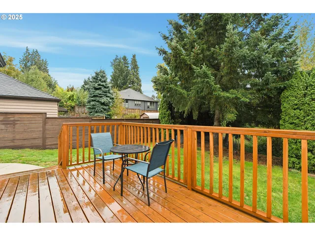 a view of balcony with furniture