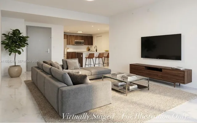 a view of a hallway in a hallway