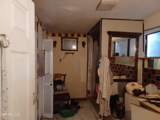 a room with gym equipment