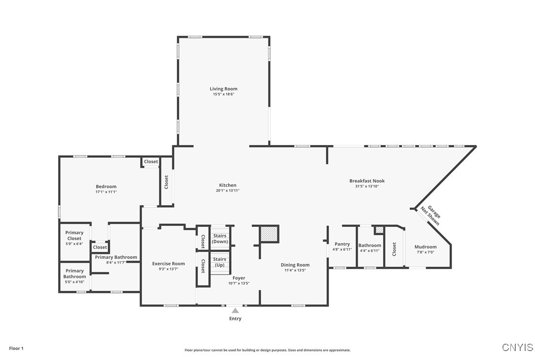 1038 Shackham Road Fabius, NY 13063 - Photo 44 of 47 First floor floor plan