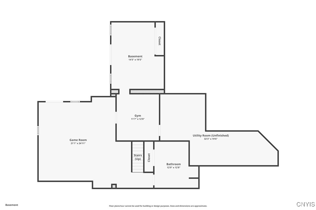 1038 Shackham Road Fabius, NY 13063 - Photo 46 of 47 Basement floor plan