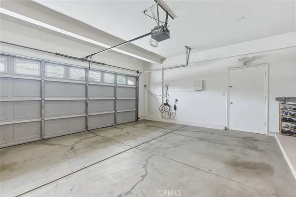 a view of a garage