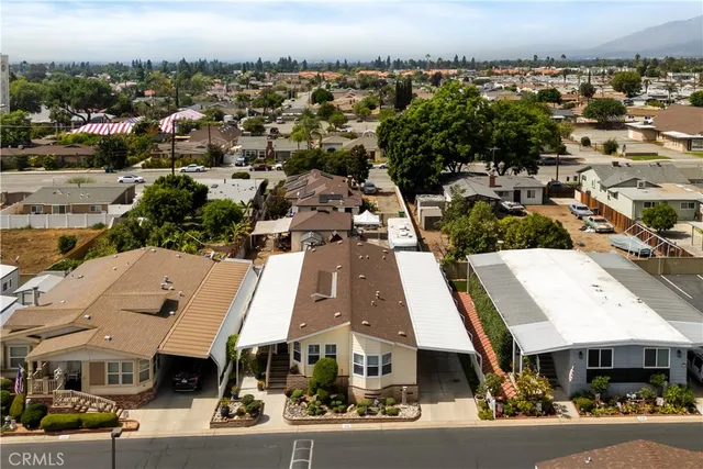 an aerial view of a city
