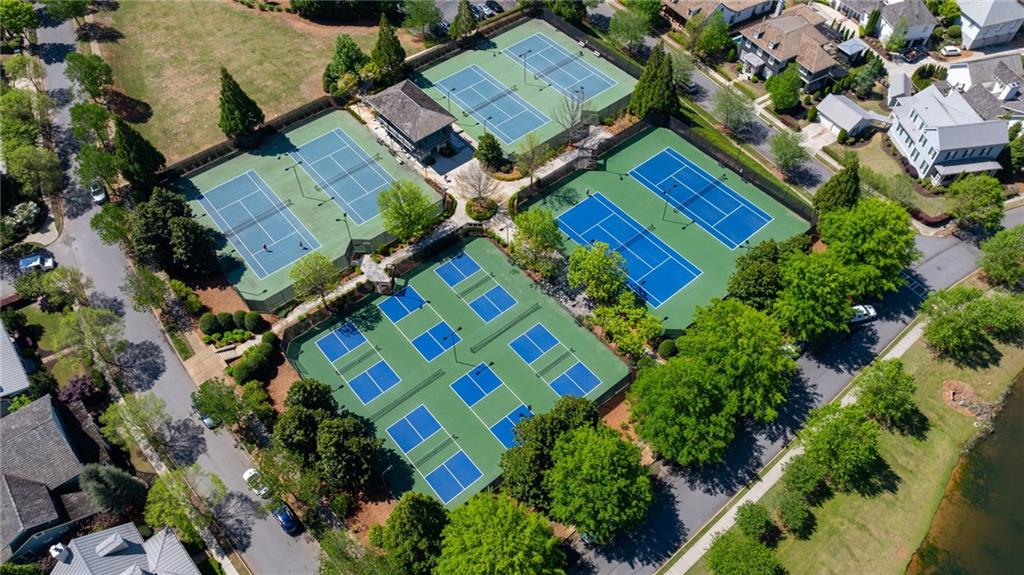 7240 Samples Field Road Cumming, GA 30040 - Photo 59 of 84 an aerial view of a house with a yard