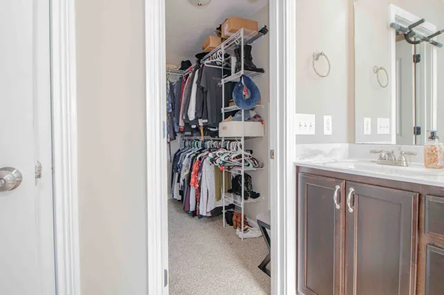 a view of a closet and storage
