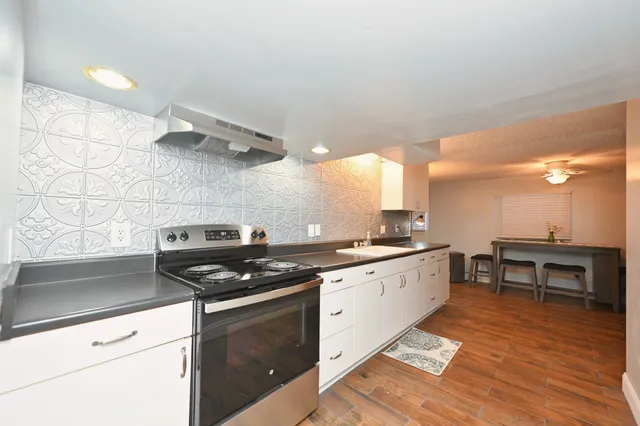 a front view of a building with entryway