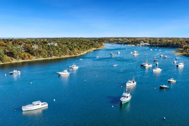 a view of a city with an ocean