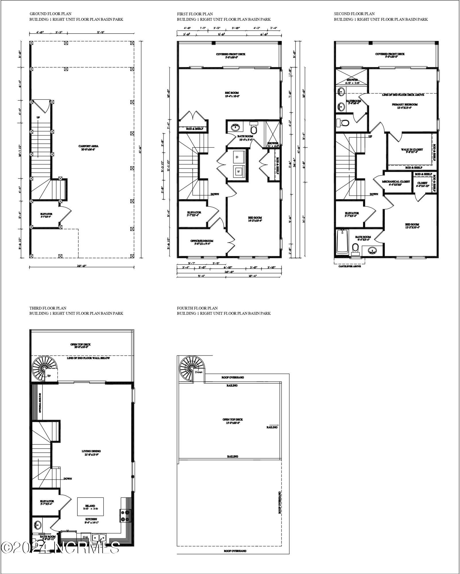 906 St Joseph Street, Unit 1 Carolina Beach, NC 28428 - Photo 14 of 17 60-building_1_right_unit_floor_plan