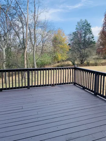 a view of a wooden deck