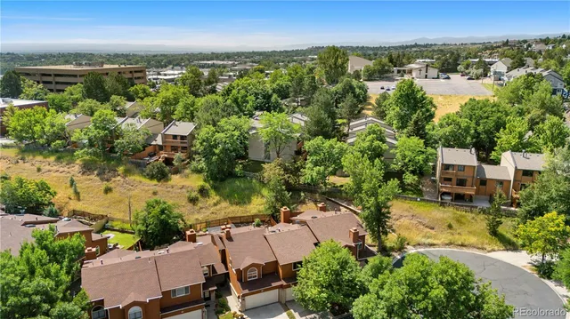 an aerial view of multiple house