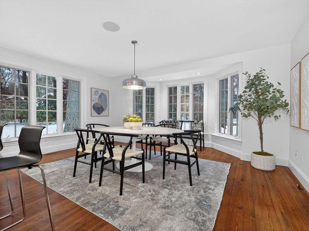 12 Winding River Circle Wellesley, MA 02482 - Photo 15 of 40 a view of a dining room with furniture window and wooden floor