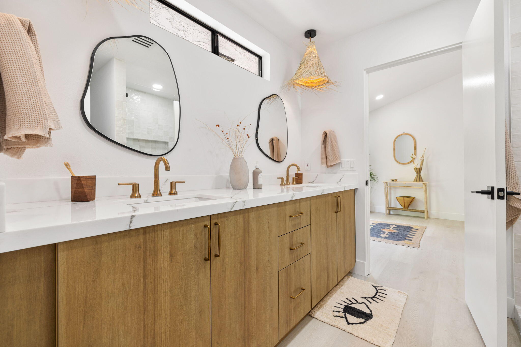34 Lincoln Place Rancho Mirage, CA 92270 - Photo 31 of 52 a bathroom with a sink double vanity and a mirror