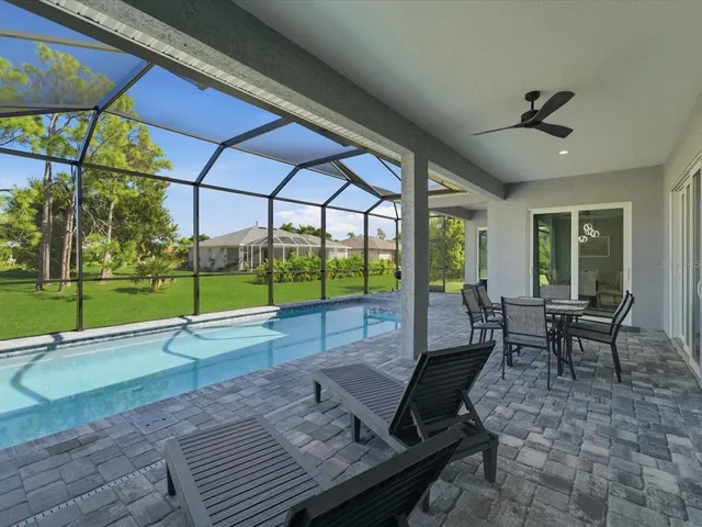 a view of outdoor space with seating area