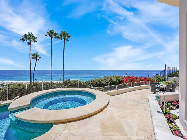 a view of a city with an ocean view