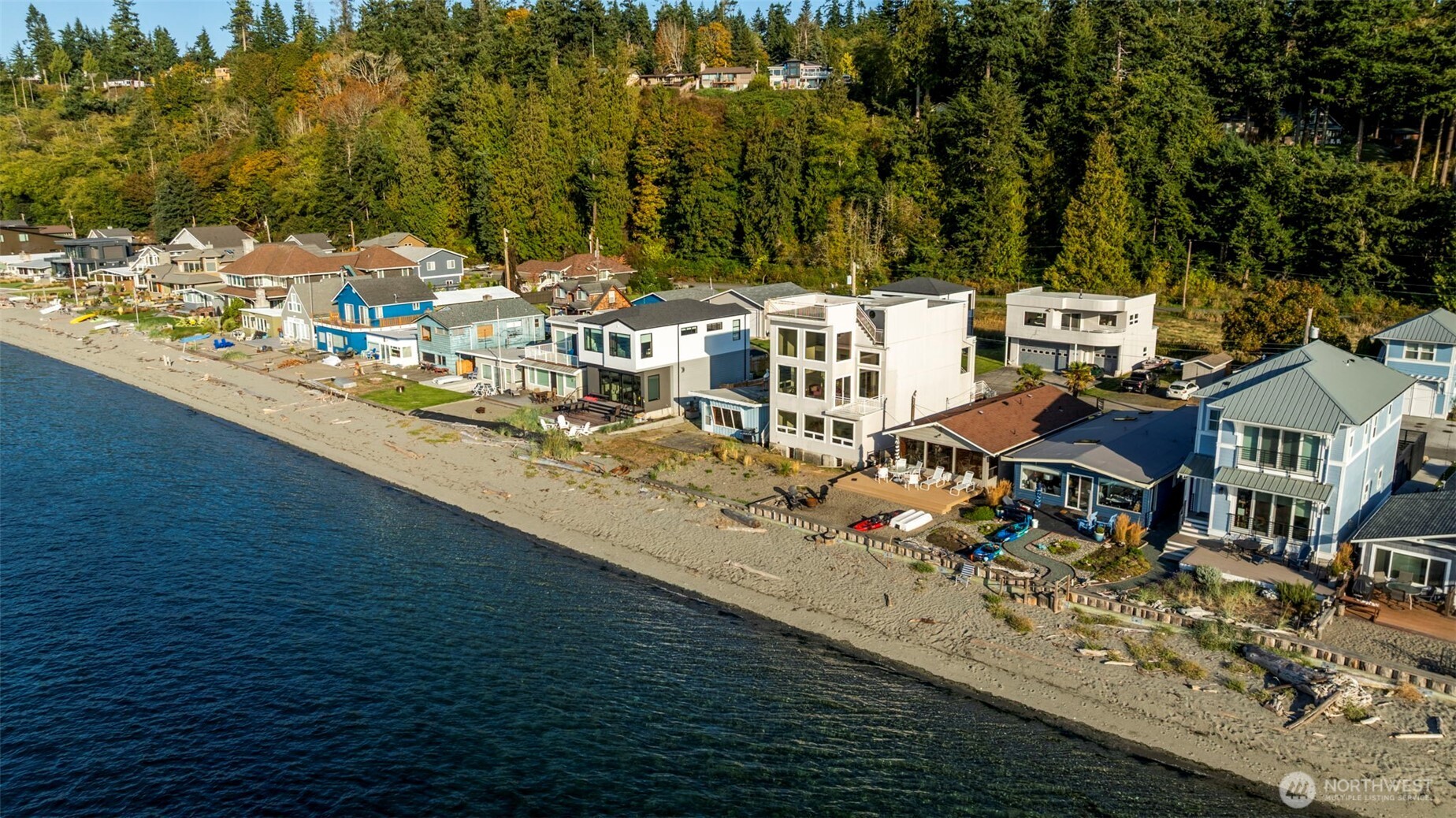 6436 South Ebb Tide Lane Freeland, WA 98249 - Photo 39 of 40 a view of a lake with outdoor seating