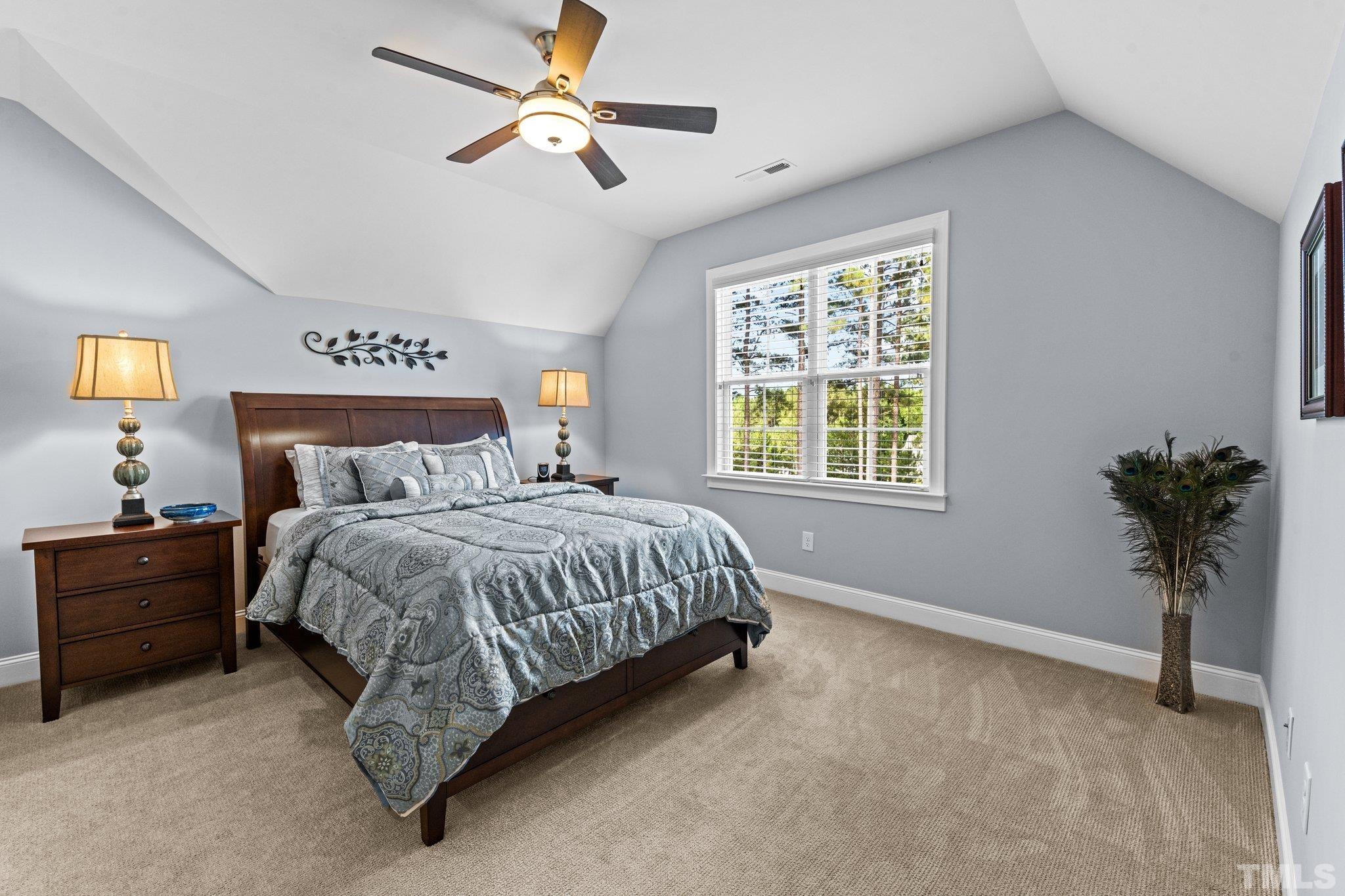 384 Colonial Ridge Drive Pittsboro, NC 27312 - Photo 24 of 47 a bedroom with a bed dresser and a window