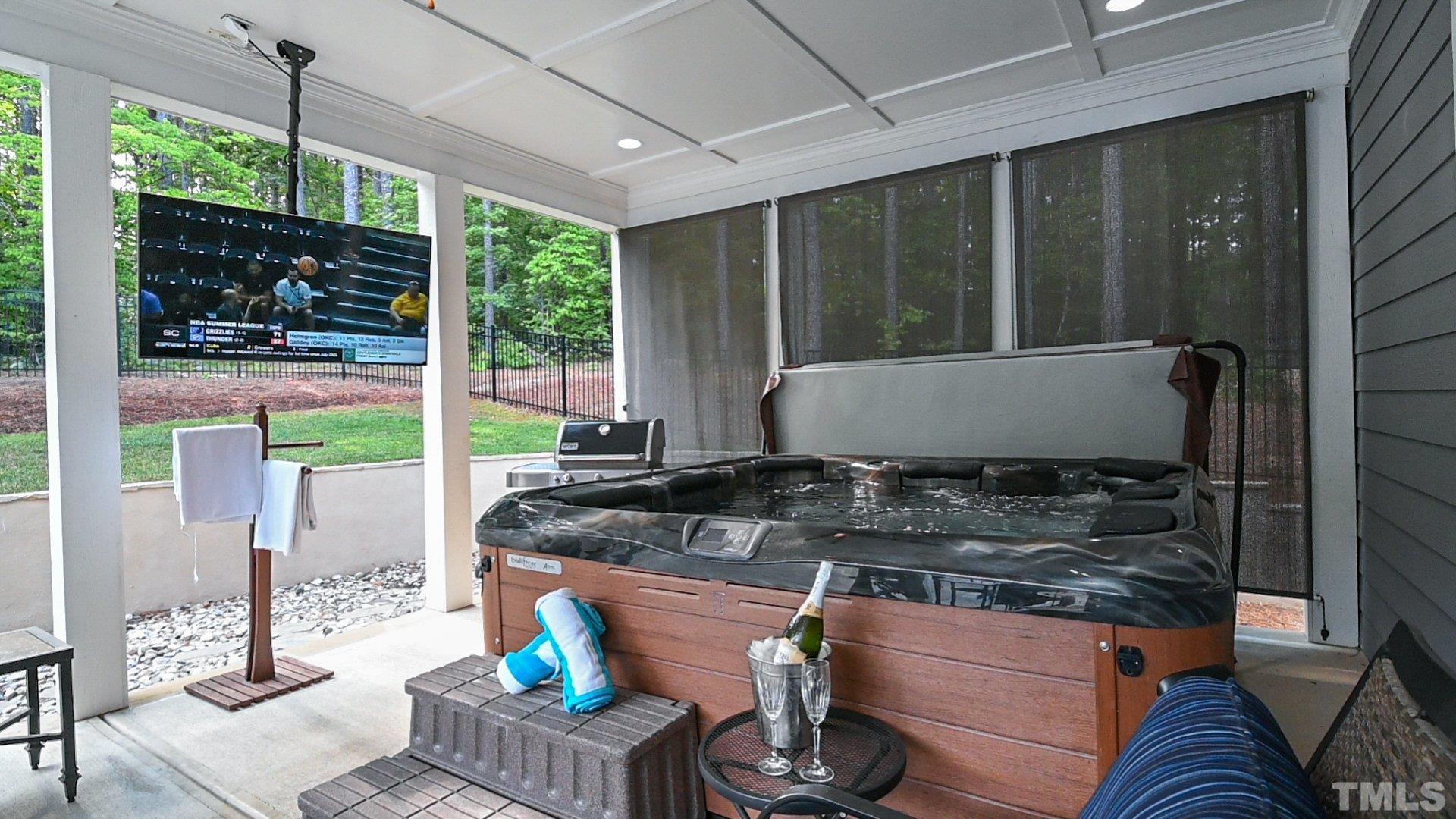 384 Colonial Ridge Drive Pittsboro, NC 27312 - Photo 36 of 47 a living room with furniture pool table and a large window