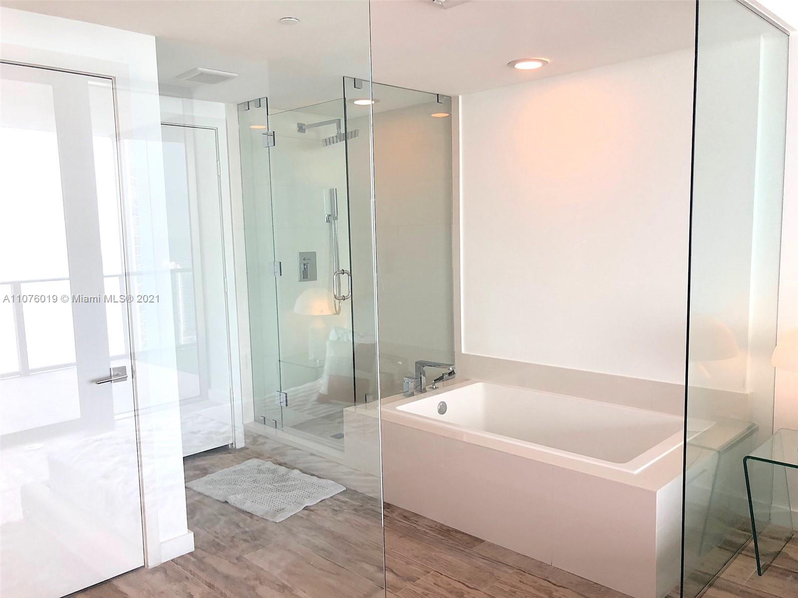 650 Northeast 32nd Street, Unit 4103 Miami, FL 33137 - Photo 20 of 44 a bathroom with a bathtub and a shower