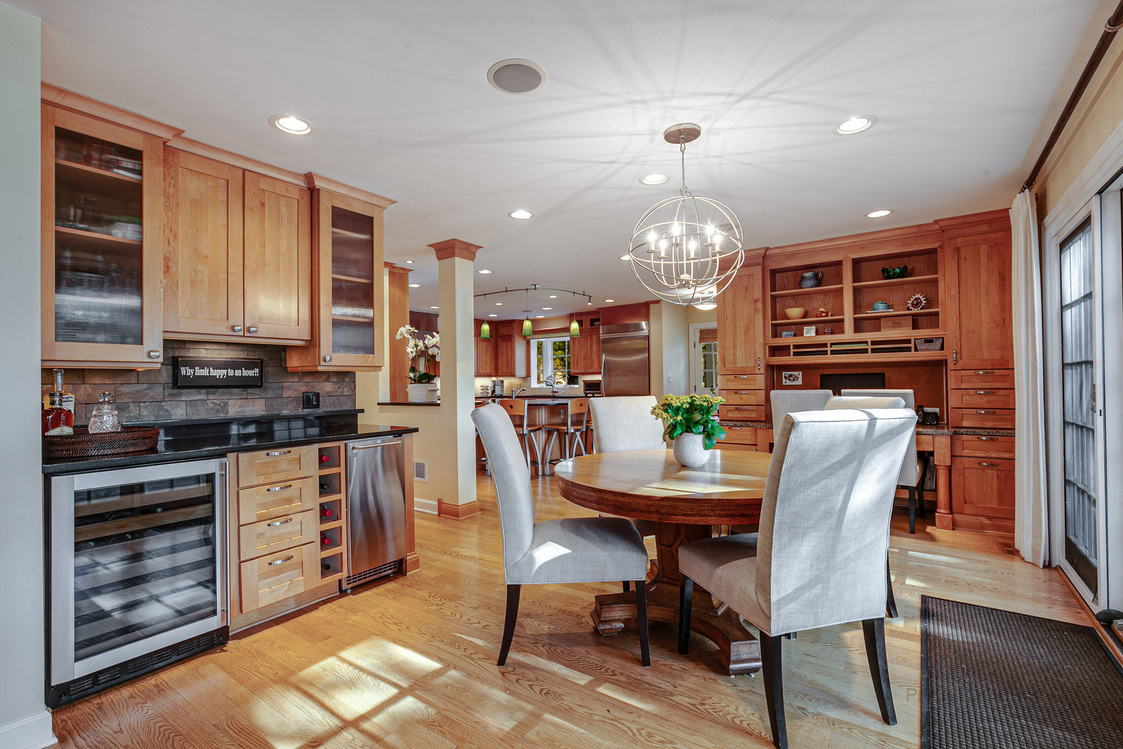 1267 West Deerpath Road Lake Forest, IL 60045 - Photo 8 of 47 a dining room with furniture a chandelier and window