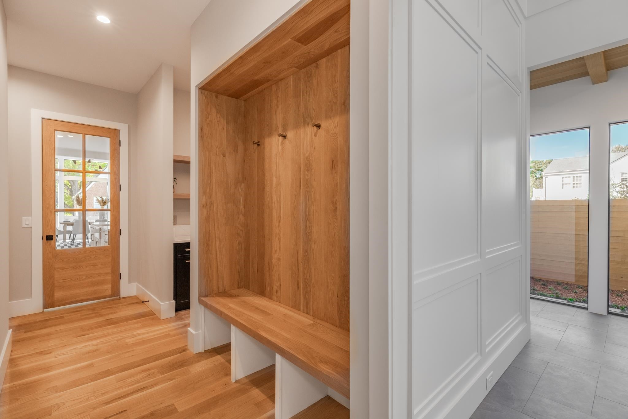 807 Chamberlain Street Raleigh, NC 27607 - Photo 40 of 40 a view of a hallway with wooden floor and closet