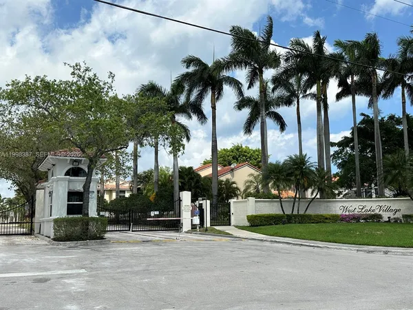 a view of a park with slide