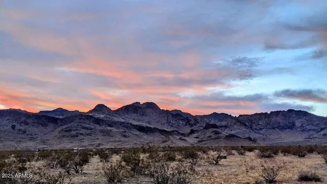 a view of a house with a mountain view