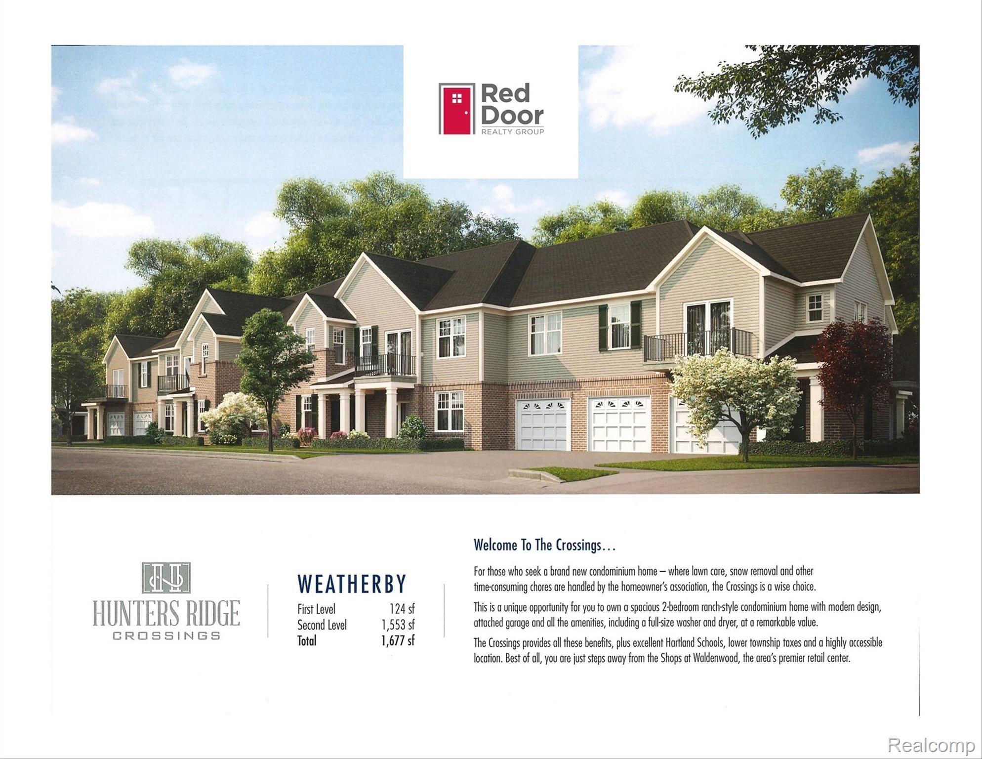9884 Ridge Run Street, Unit 40 Howell, MI 48855 - Photo 1 of 3 Weatherby Red Door.jpg