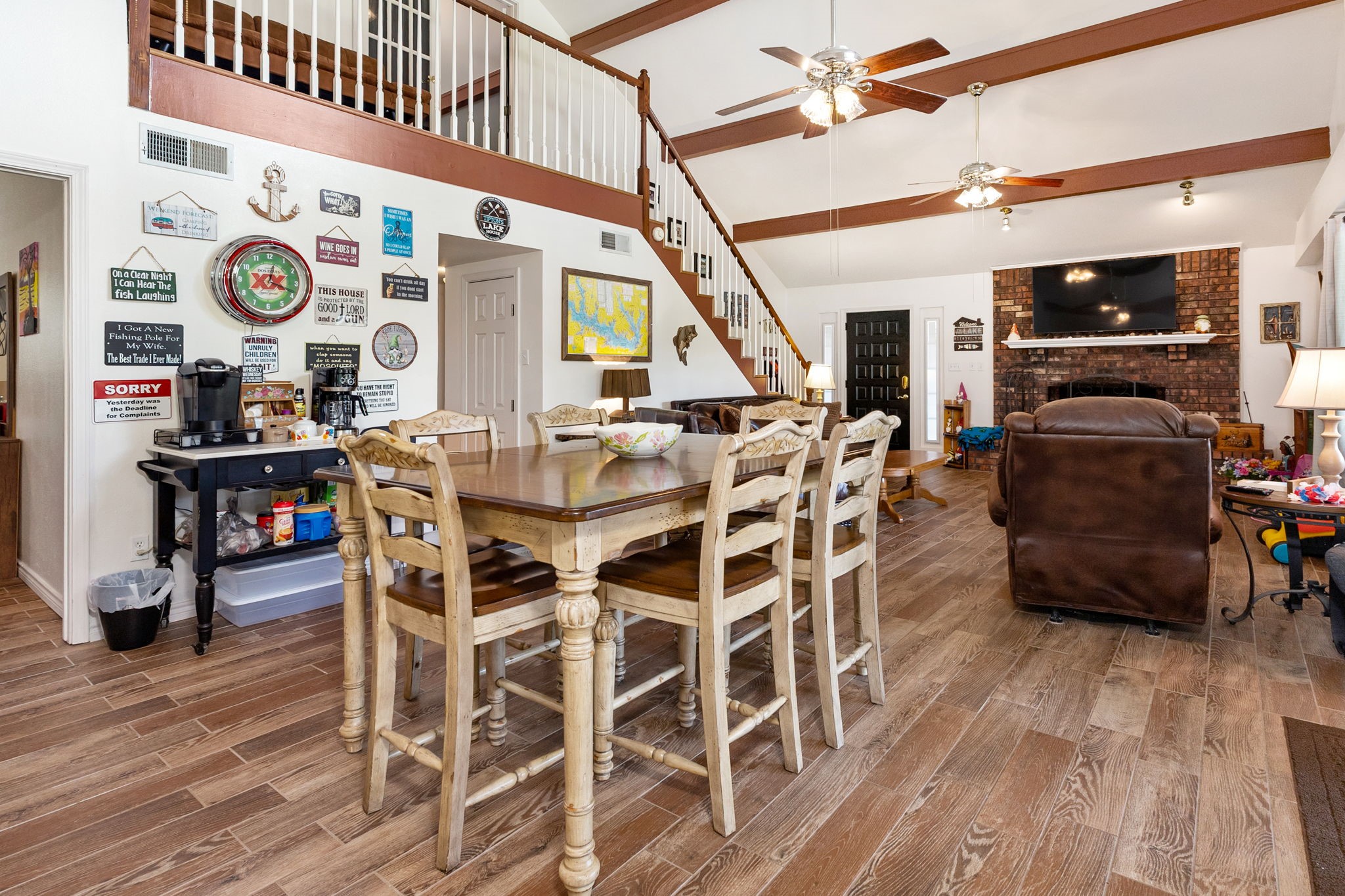 628 County Road 452 Bronson, TX 75930 - Photo 24 of 50 a view of a dining room with furniture window and wooden floor