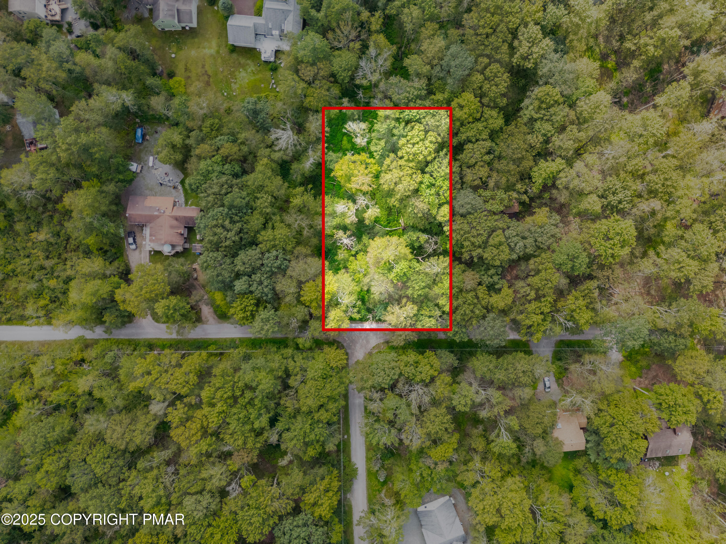 a bird view of a house