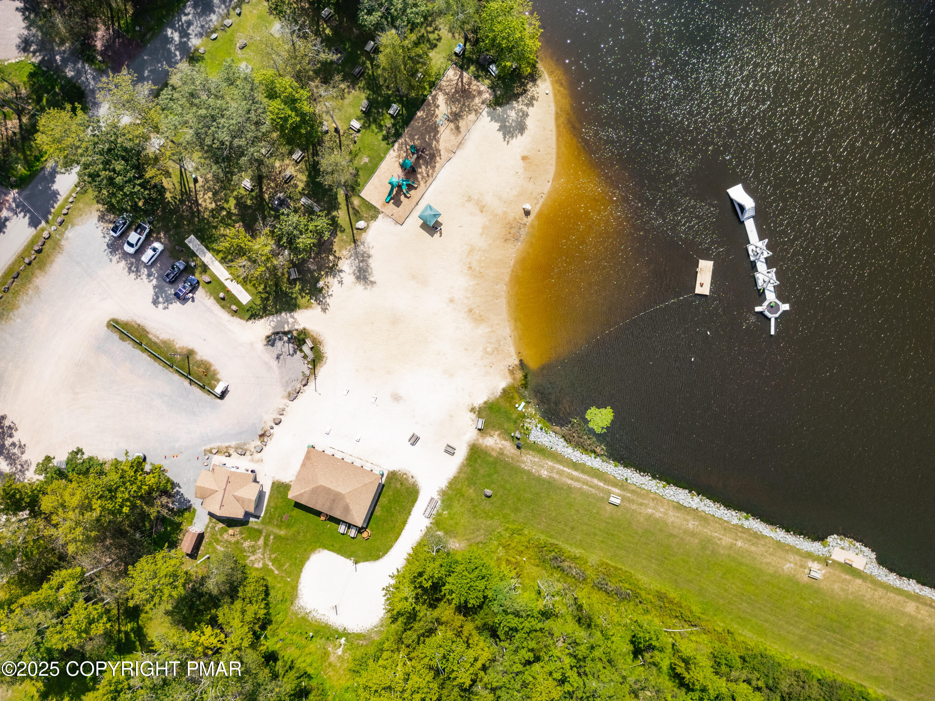 804 Evergreen Road Pocono Lake, PA 18347 - Photo 12 of 19 an aerial view of a house with a yard and lake view