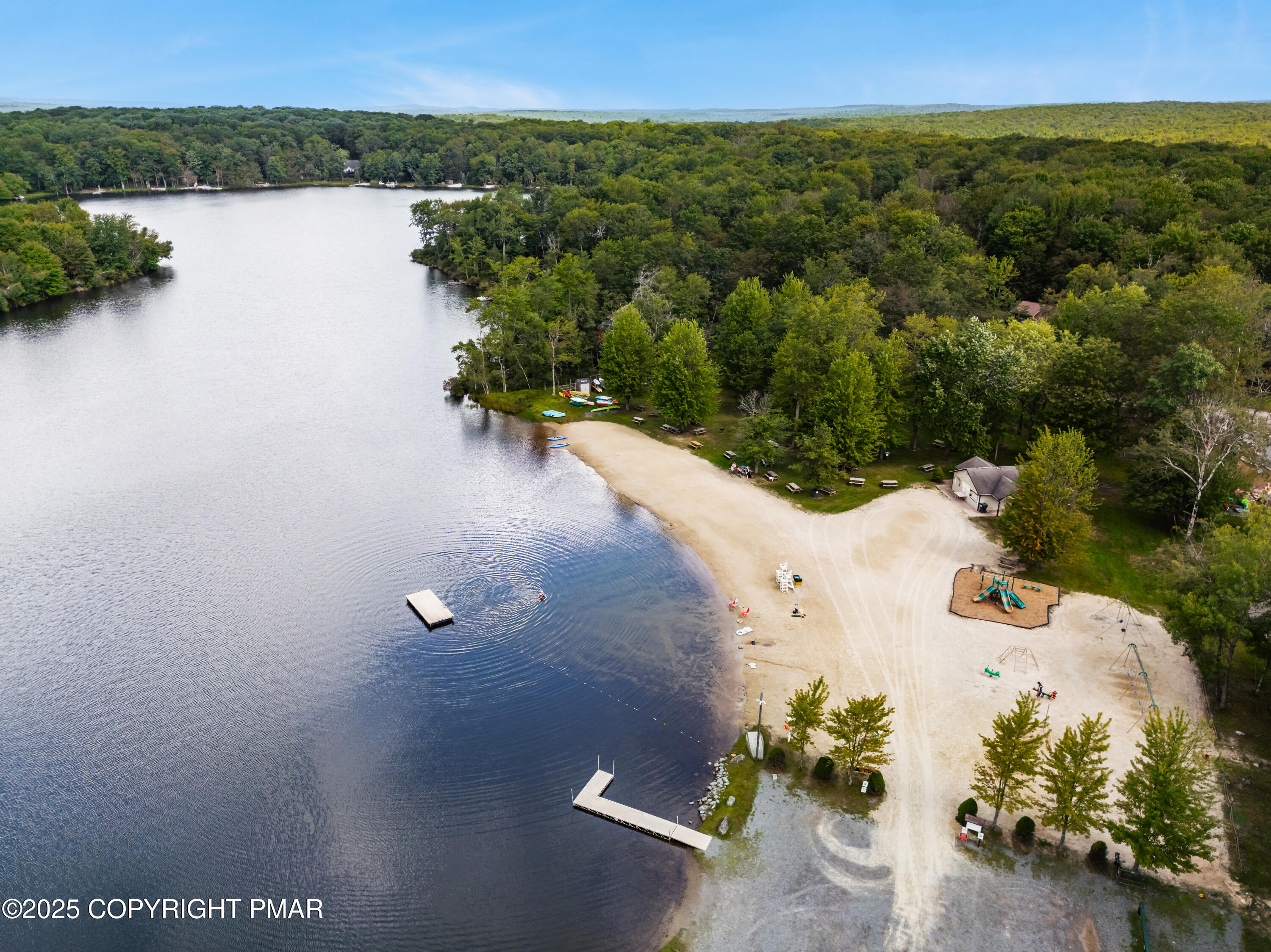 804 Evergreen Road Pocono Lake, PA 18347 - Photo 13 of 19 an aerial view of a house with a lake view