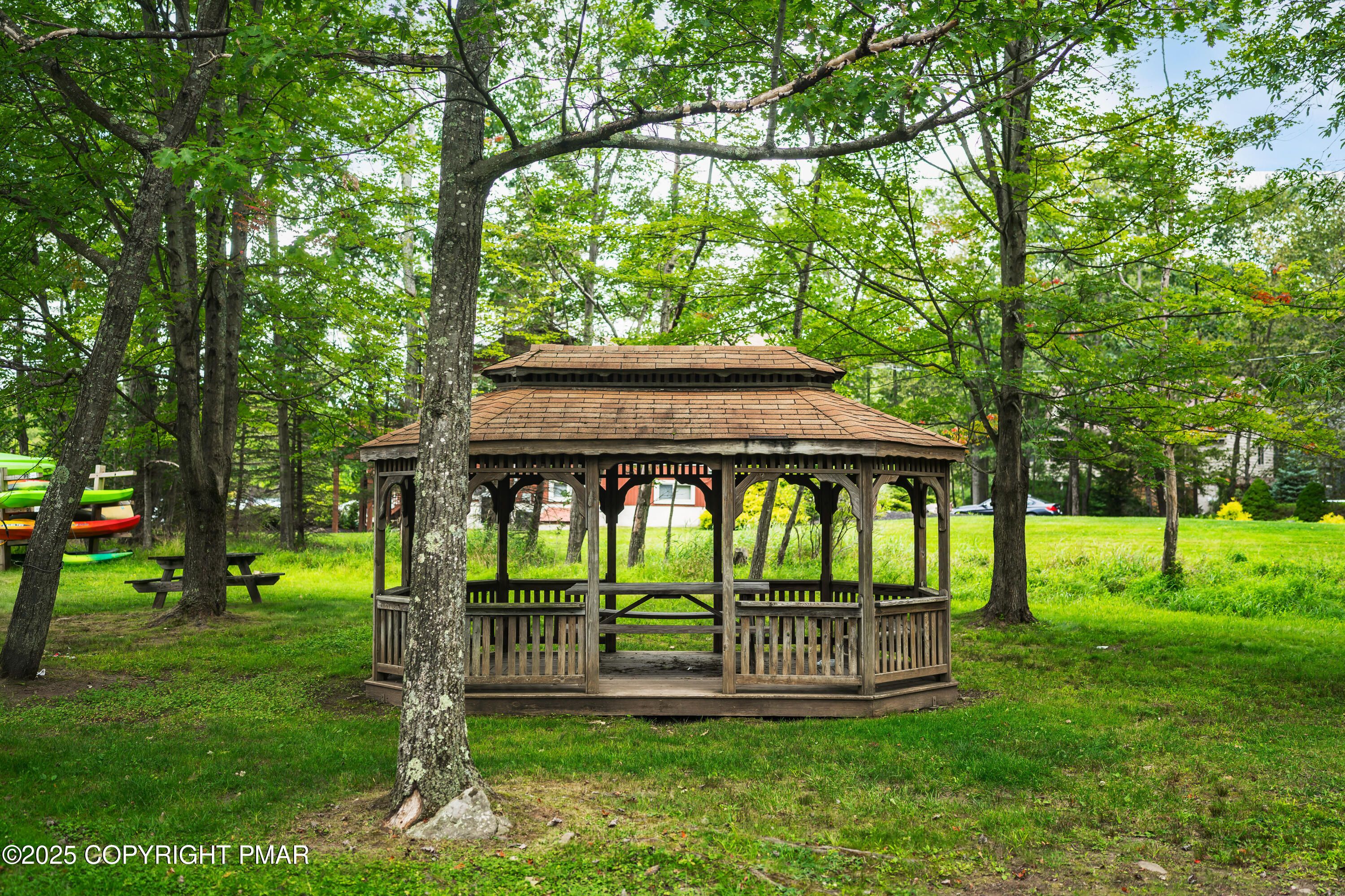 804 Evergreen Road Pocono Lake, PA 18347 - Photo 18 of 19 a view of a deck with a big yard