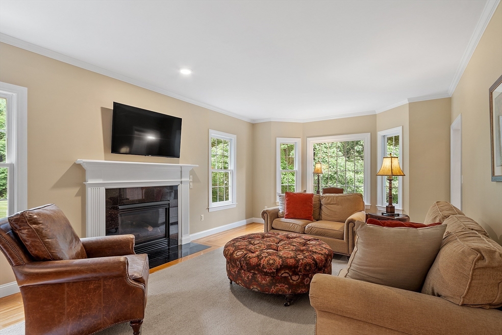 3 Coderre Way Andover, MA 01810 - Photo 17 of 42 a living room with furniture a fireplace and a flat screen tv
