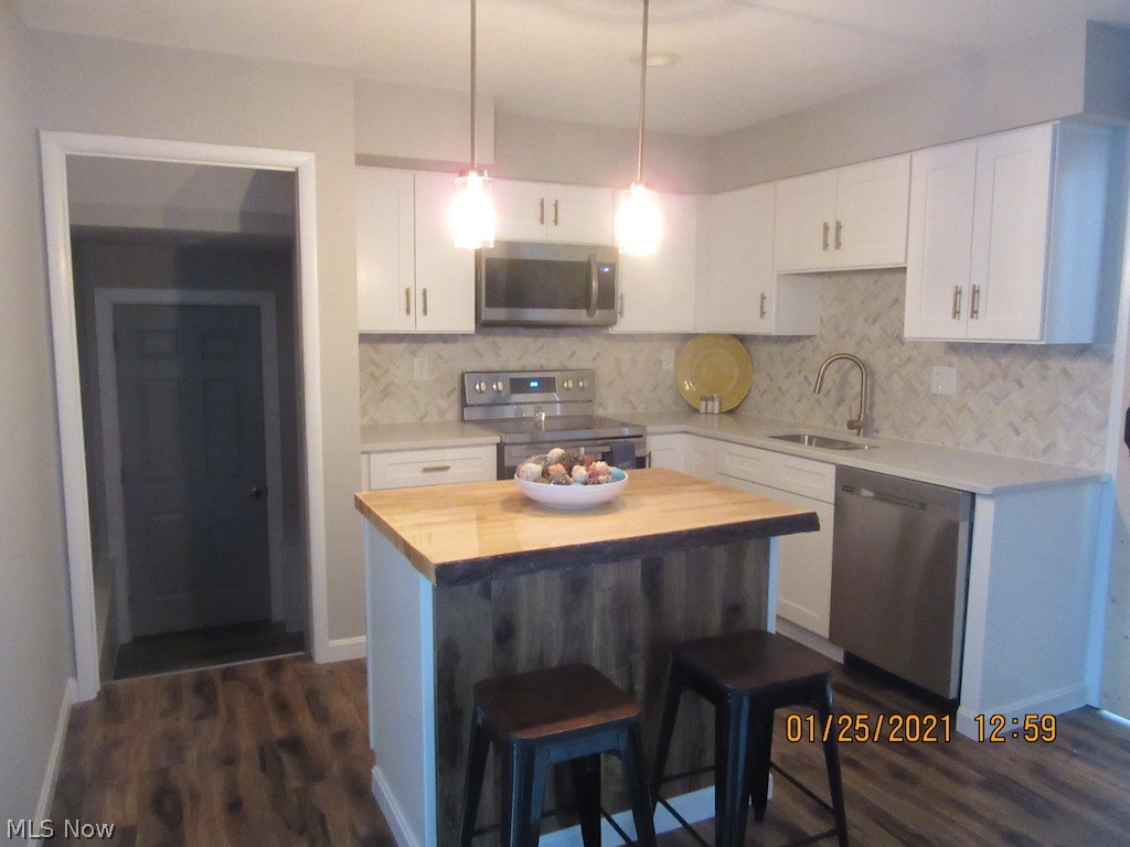 3749 Blackmore Road Perry, OH 44081 - Photo 8 of 25 kitchen w/ custom butcher block island