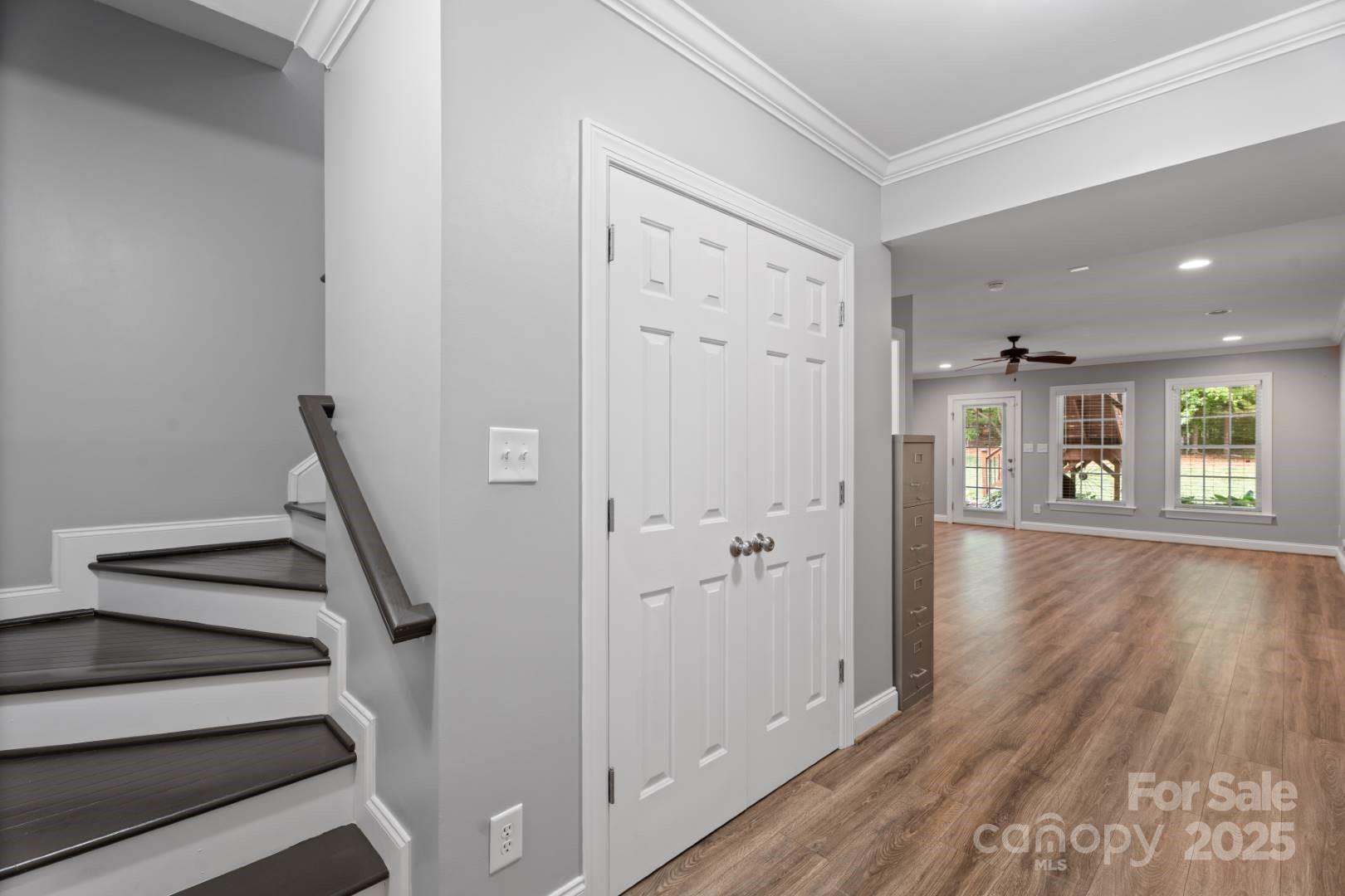 153 Canyon Road Mocksville, NC 27028 - Photo 37 of 46 a view of an entryway with wooden floor and staircase