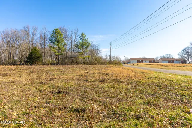 a view of yard with swimming pool and trees