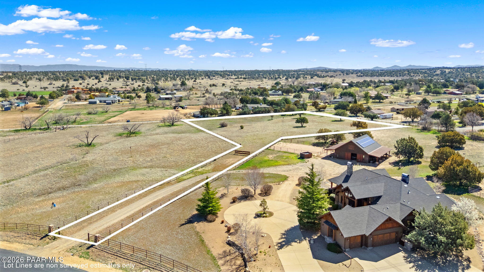 8905 North Callahan Road Prescott, AZ 86305 - Photo 8 of 19 1-Aerial (1) Lot Lines