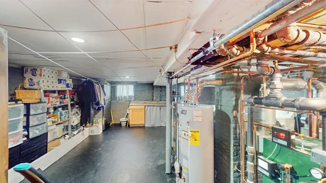 a view of a room with storage