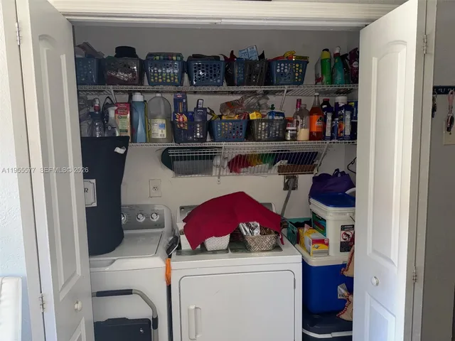 a room with storage and utility