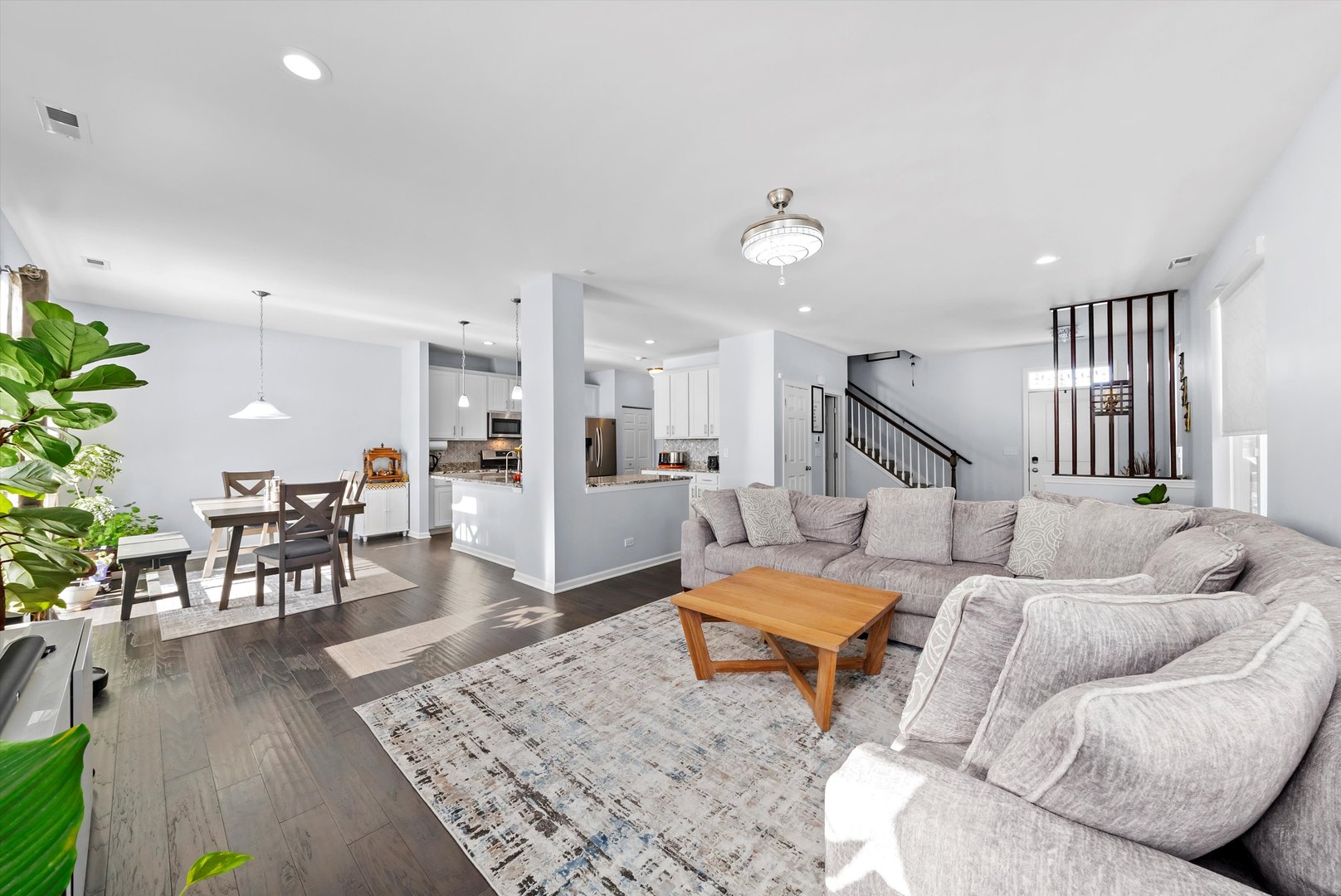 4177 Irving Road Aurora, IL 60504 - Photo 9 of 39 a living room with furniture and wooden floor